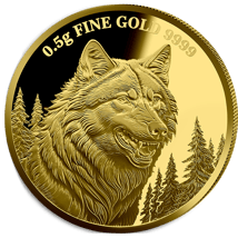 0,5g Gold Heimische Tiere Wolf 2025 (Auflage: 1.000 | Polierte Platte)