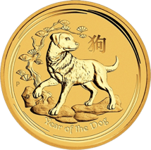 1/20 Unze Goldmünze Lunar II Hund 2018
