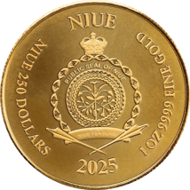 1 Unze Gold Lady Justice 2025 (Auflage: 1.000)