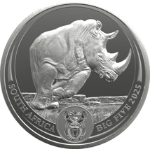 1 Unze Silber Big Five III Nashorn 2025 (Auflage: 20.000 | Coincard)