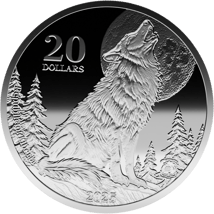 1 Unze Silber Heimische Tiere Wolf 2025 (Auflage: 1.000 | Polierte Platte)