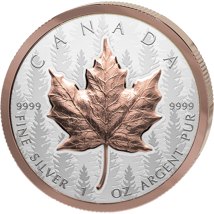 1 Unze Silber Maple Leaf 2025 (Auflage: 8.500 | High Relief | teilvergoldet | Reverse Proof)