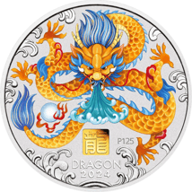 1 kg Silber Lunar III Drache 2024 (Auflage: 388 | coloriert)