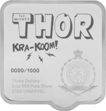 2 Unze Silber Marvel Thor Smash 2025 (Auflage: 1.000 | Polierte Platte)