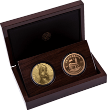 2 x 1 Unze Gold Big Five III & Krügerrand Satz Privymark Nashorn 2025 (Auflage: 100 | Polierte Platte)