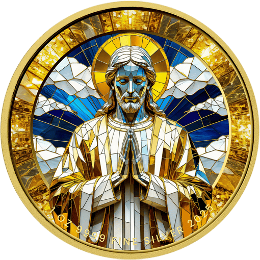 1 Unze Silber betender Jesus 2025 (Auflage: 100 | teilvergoldet)