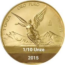 1/10 Unze Gold Mexiko Libertad 2015