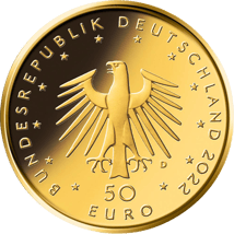 1/4 Unze Gold 50 Euro Konzertgitarre 2022 (Buchstabe D)