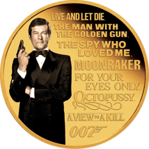 1/4 Unze Gold James Bond 007 - Roger Moore 2023 PP (Auflage: 1.000 | Polierte Platte)