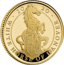 1/4 Unze Gold The Queen's Beasts The White Horse of Hanover 2020 PP (Auflage: 1000 | inkl Etui)