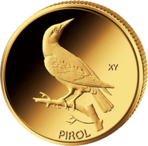 1/8 Unze Gold 20 Euro Pirol 2017 (Buchstabe: G | Heimische Vögel)