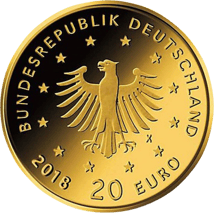 1/8 Unze Gold 20 Euro Uhu 2018 (Buchstabe: G | Heimische Vögel)