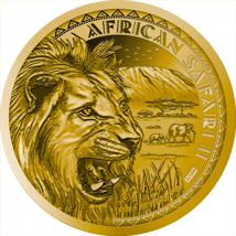 1 Unze Gold African Safari II Löwe 2024 PP (Auflage: 100 | Polierte Platte)