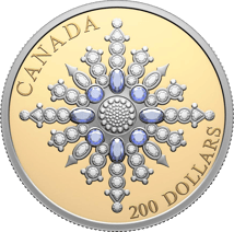 200 Dollar Gold Kanada The Sapphire Jubilee Snowflake (Auflage: 250 | Polierte Platte)