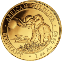 1 Unze Gold Somalia Elefant 2016