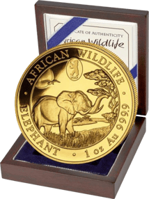 1 Unze Gold Somalia Elefant 2019 PM WMF (Privymark: World Money Fair Berlin | Auflage: 100 Stück)