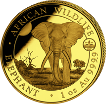 1 Unze Gold Somalia Elefant 2025 PM WMF (Auflage: 100 | Privymark World Money Fair Berlin)
