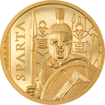 1 Unze Gold Sparta 2023 HR (Auflage: 199 | Polierte Platte | Ultra High Relief)