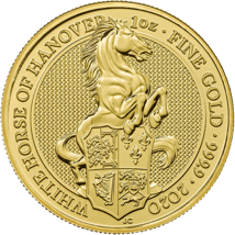 1 Unze Gold The Queen's Beasts The White Horse of Hanover 2020