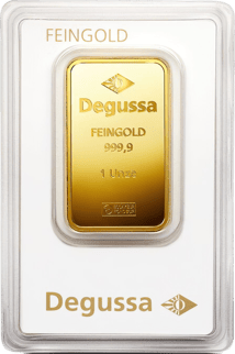 1 Unze Goldbarren Degussa