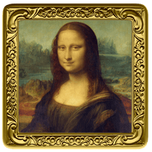 1 Unze Silber Bilderrahmen Mona Lisa - Leonardo Da Vinci (Auflage: 100 | teilvergoldet | Two-Face)