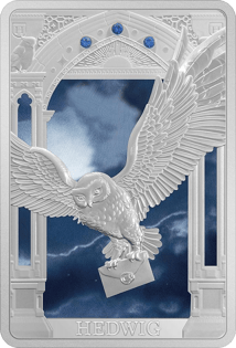 1 Unze Silber Hedwig Harry Potter Magische Kreaturen 2023 PP (Auflage: 2.000 | coloriert | Polierte Platte)