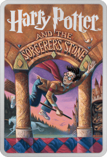 2 Unze Silber Harry Potter Stein der Weisen Buchcover 2025 (Auflage: 1.000 | Polierte Platte)