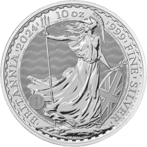 10 Unze Silber Britannia 2024 Charles III.