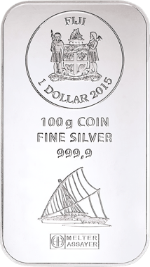 100g Silber Fiji Münzbarren (Argor Heraeus)