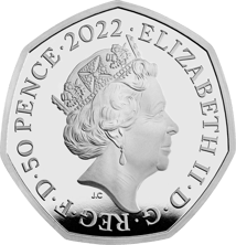 50 Pence Hogwarts Express 2022 PP (Auflage: 15.000 | coloriert | Polierte Platte)