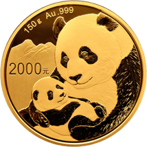 150g Gold China Panda 2019 PP (Polierte Platte | Auflage: 5.000)