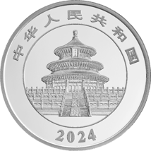 150g Silber China Panda 2024 PP (Polierte Platte | Auflage: 30.000)