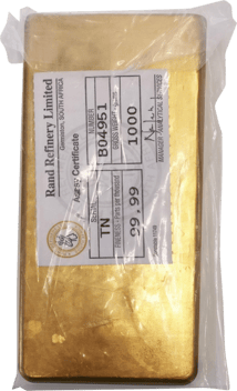 1kg Goldbarren Rand Refinery Springbock (Gussbarren)