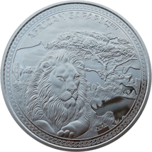 1kg Silber African Safari Löwe 2018 PP (Auflage: 100 | inkl. Holzbox & Zertifikat)