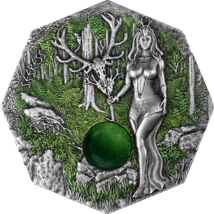 2 Unzen Silber Witchkraft Seeress 2023 (Auflage: 999 | coloriert | High Relief | Antik Finish)