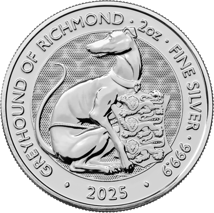 2 Unzen Silber Tudor Beasts Greyhound 2025