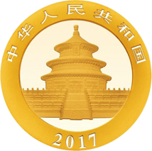3g Gold China Panda 2017