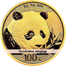 8g Gold China Panda (Umlaufware | verschiedene Jahrgänge)