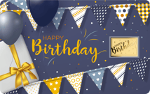 Gold Happy Birthday Münze