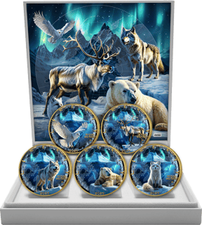 Nordische Wildtiere Silber Set 2025 (Auflage: 50 | teilvergoldet)