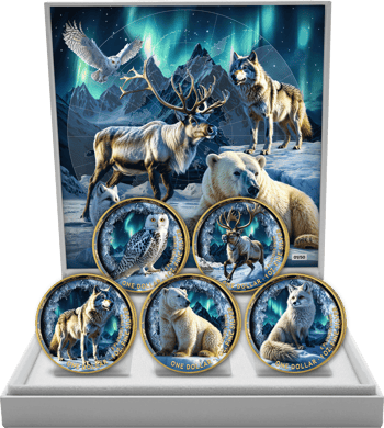 Nordische Wildtiere Silber Set 2025 (Auflage: 50 | teilvergoldet)
