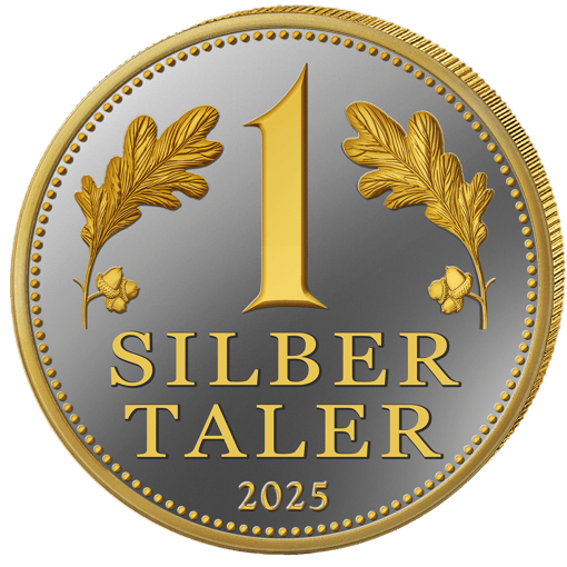 1/2 Unze Silbertaler (Auflage: 5.000 | teilvergoldet | Polierte Platte)