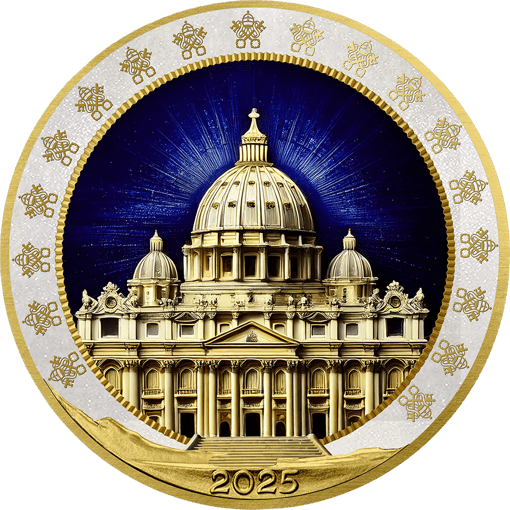 1 Unze Silber Gedenkmünze Papst Franziskus 2025 (Auflage: 999 | teilvergoldet)
