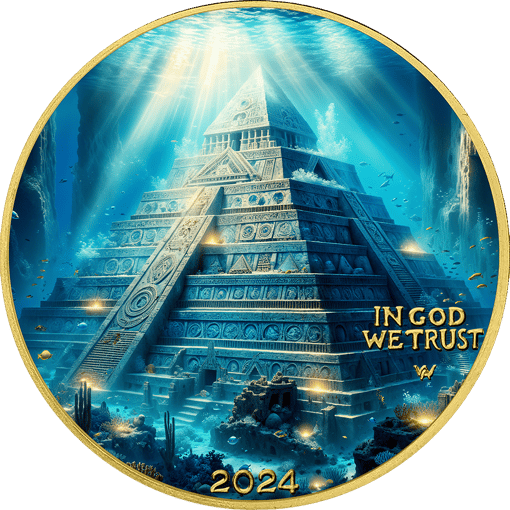 1 Unze Silber Mystisches Atlantis 2024 (Auflage: 50 | teilvergoldet)