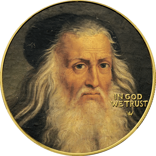 1 Unze Silber Leonardo Da Vinci Mona Lisa 2024 (Auflage: 50 | coloriert | vergoldet)