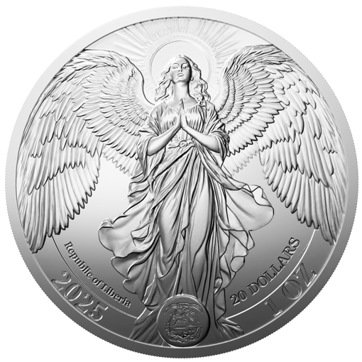 1 Unze Silber Schutzengel 2025 (Auflage: 5.000 | Polierte Platte)